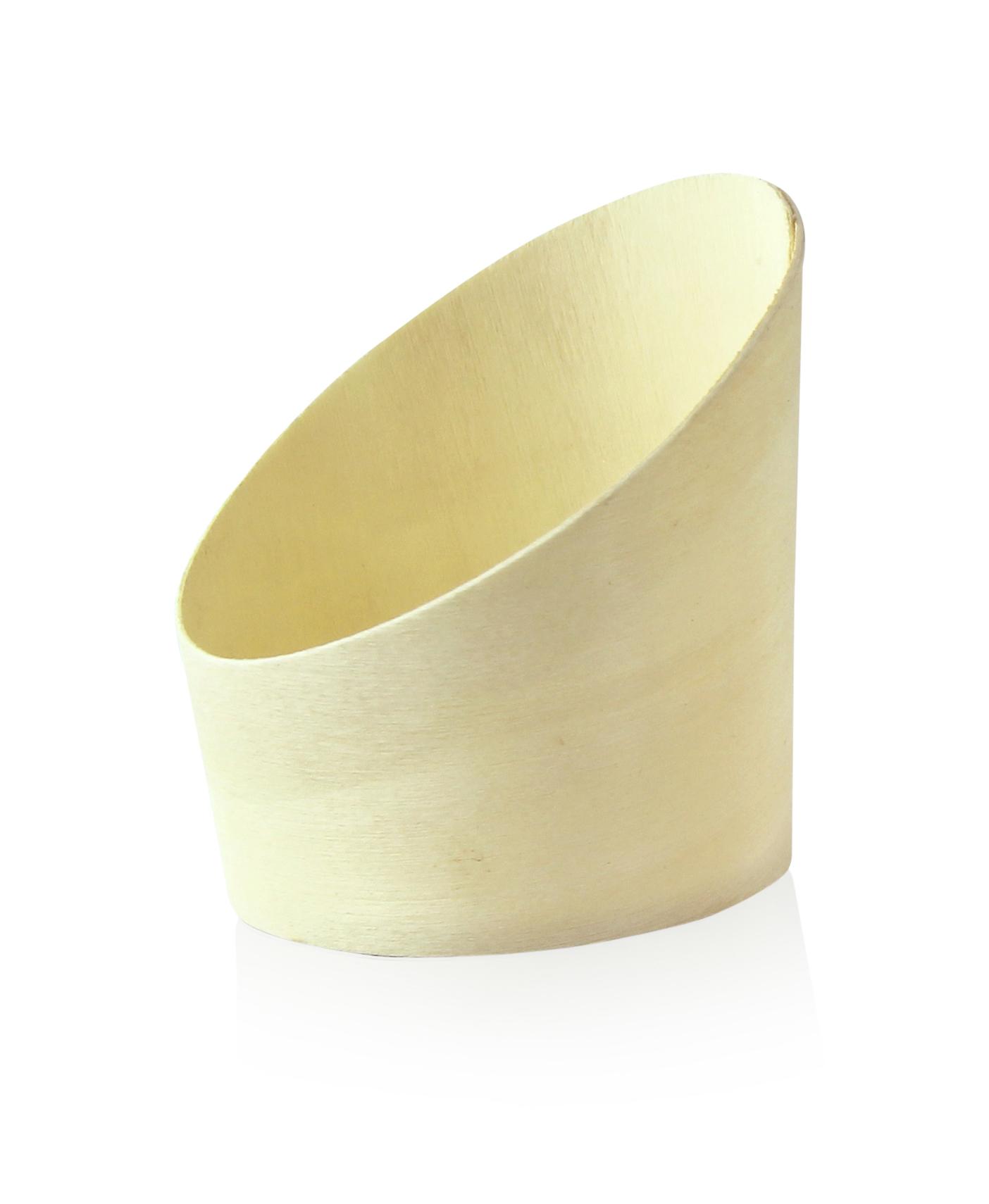 Cup & Scoop Base 2.5X2.7 IN Wood Natural Angled 25 Count/Pack 4 Packs/Case 100 Count/Case