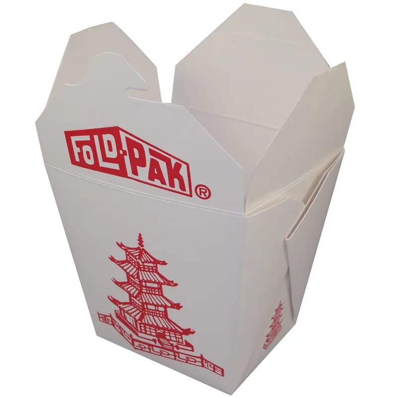 Fold-Pak® Food Pail White Pagoda Without Handle Microwave Safe 450/Case