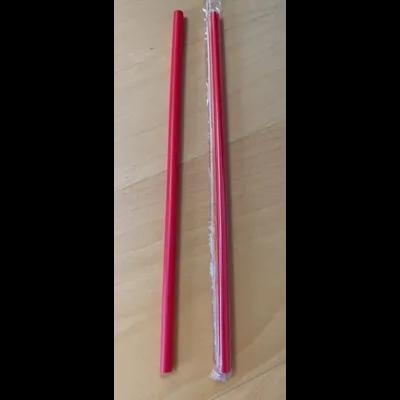 Giant Straw 7.75 IN Plastic Red Wrapped 7200/Case