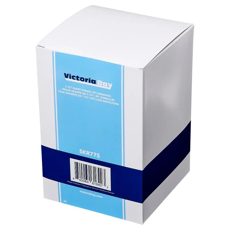 Victoria Bay Giant Straw 7.75 IN PP Red Wrapped 300 Count/Pack 24 Packs/Case 7200 Count/Case