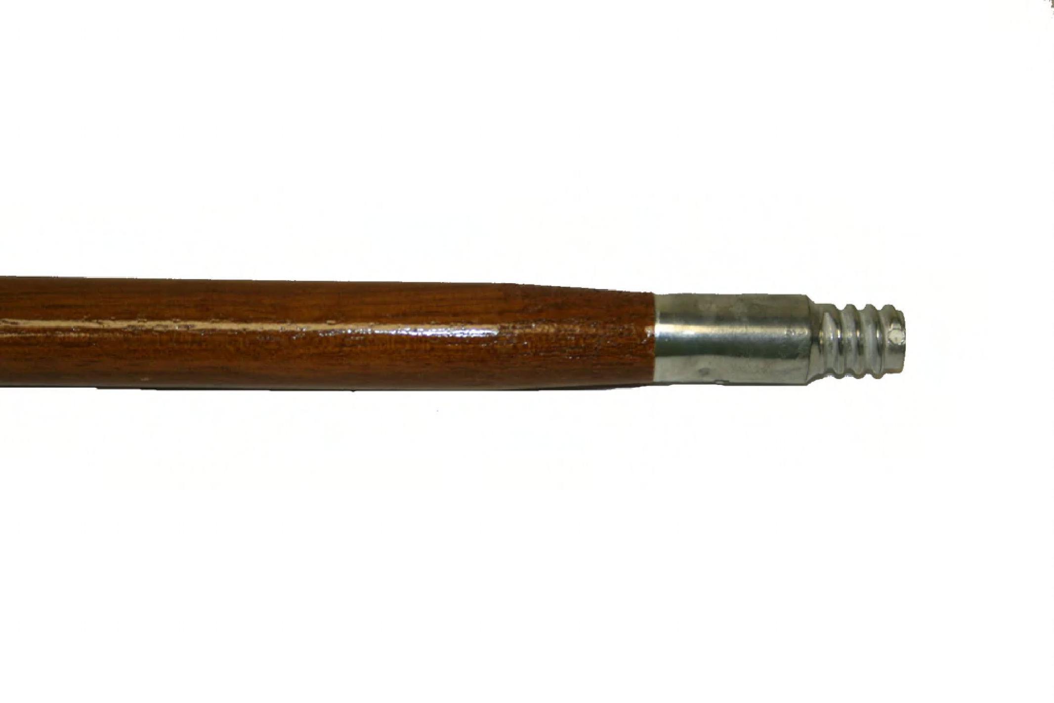 Broom Handle 0.9375X60 IN Wood Metal Threaded 1/Each