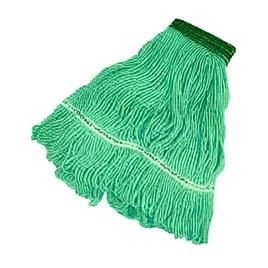 Mop Head Medium (MED) Green Synthetic Fiber Loop End 12/Dozen