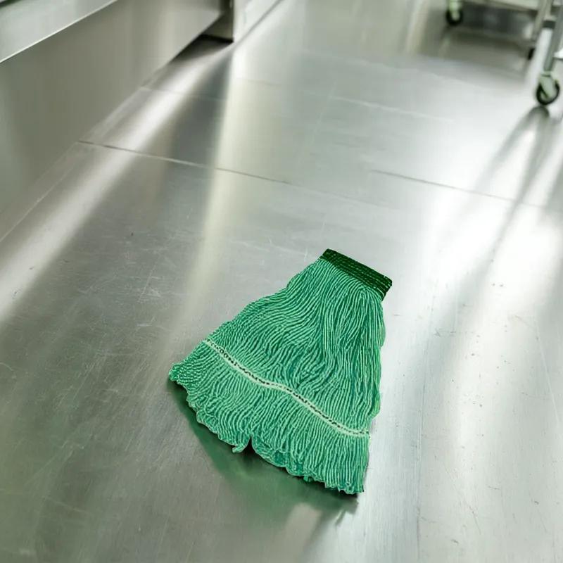 Mop Head Medium (MED) Green Synthetic Fiber Loop End 12/Dozen