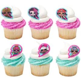 Cake & Cupcake Topper Ring Plastic Multicolor 72/Pack