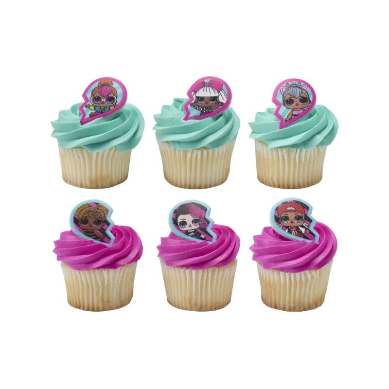 Cake & Cupcake Topper Ring Plastic Multicolor 72/Pack