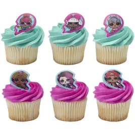 Cake & Cupcake Topper Ring Plastic Multicolor 72/Pack