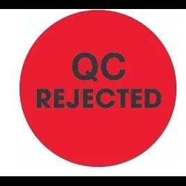 Quality Control Rejected Label 2 IN Red Round 500/Roll