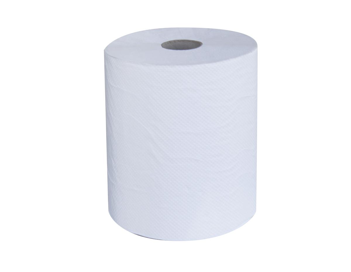 Roll Paper Towel 8IN X600FT White Hard Roll 12/Case