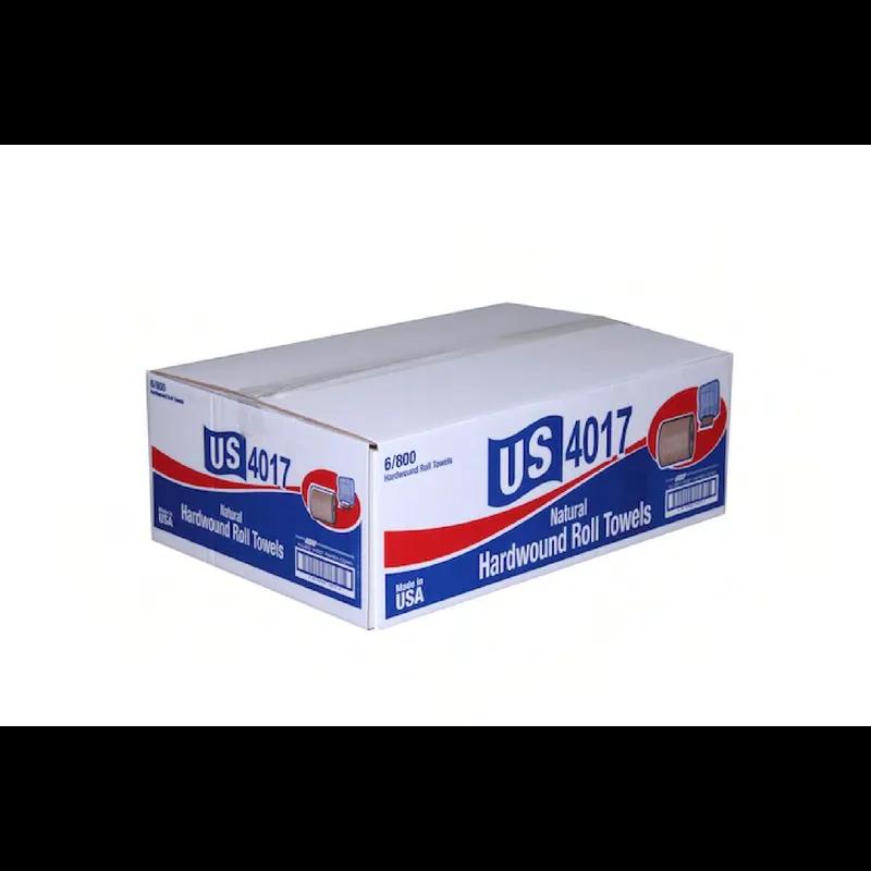 Roll Paper Towel 8IN 800 FT Kraft Hardwound 6 Rolls/Case