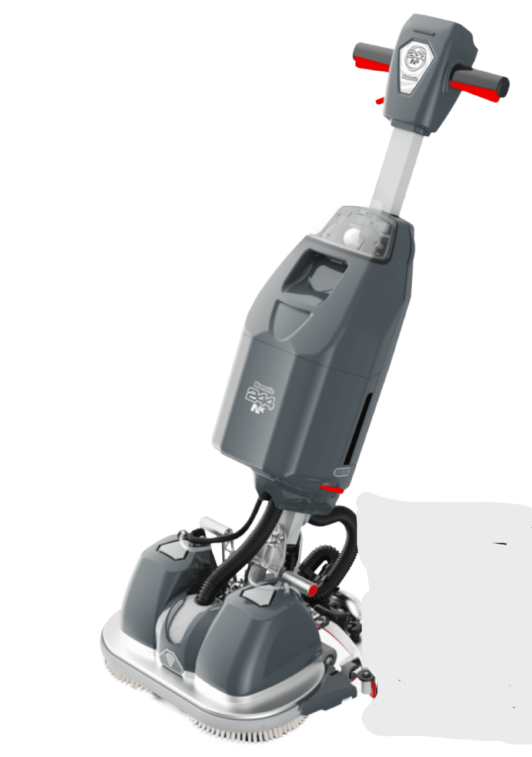 Floor Scrubber 1 GAL 18IN Compact Lithium-Ion Battery 2 Brushes 1/Each