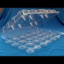 Muffin Hinged Container With Dome Lid 24 CT OPS Clear 50/Case