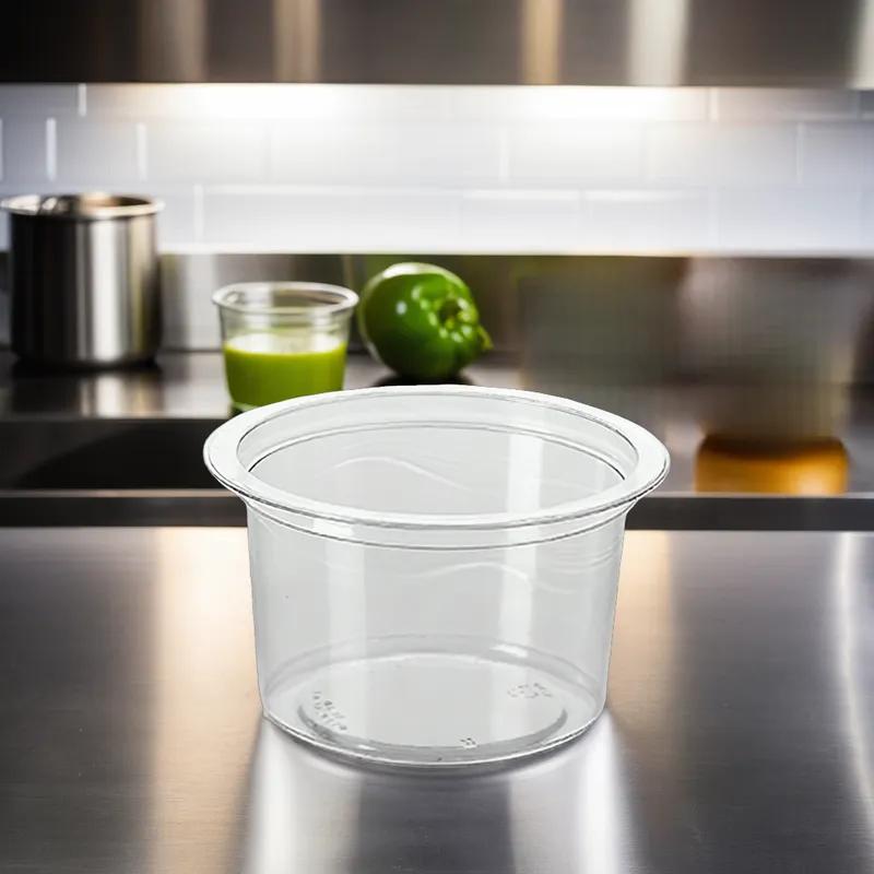 Deli Container Base 16 OZ PET Clear Round Wide Flange 500/Case