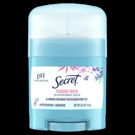 Secret® Ladies Antiperspirant Deodorant Solid 0.5 OZ Powder Fresh White Invisible 24/Case