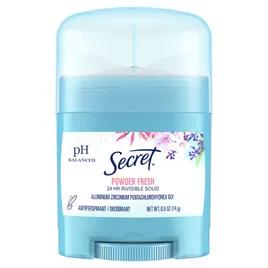 Secret® Ladies Antiperspirant Deodorant Solid 0.5 OZ Powder Fresh White Invisible 24/Case
