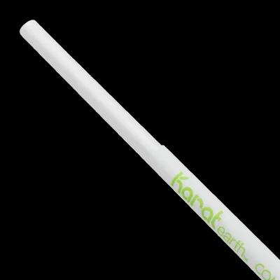 Karat Earth Jumbo Straw 0.197X7.75 IN Paper White Paper Wrapped 2000/Case