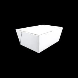 ChampPak #4 Take-Out Box 7.75X5.5X3.5 IN Paperboard White Classic 160/Case