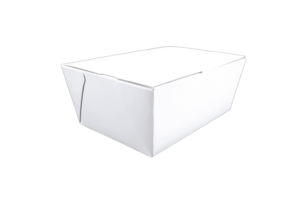 ChampPak #4 Take-Out Box 7.75X5.5X3.5 IN Paperboard White Classic 160/Case