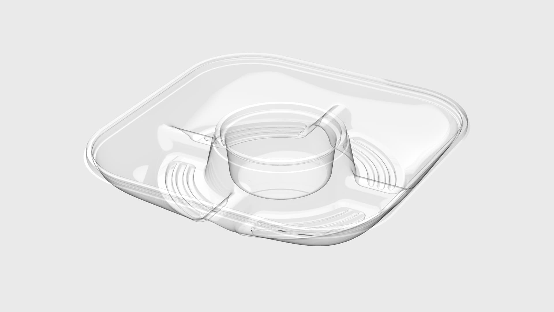 Thermosource Tooling Fruit Deli Container 64 OZ 5 Compartment PET Clear 200/Case