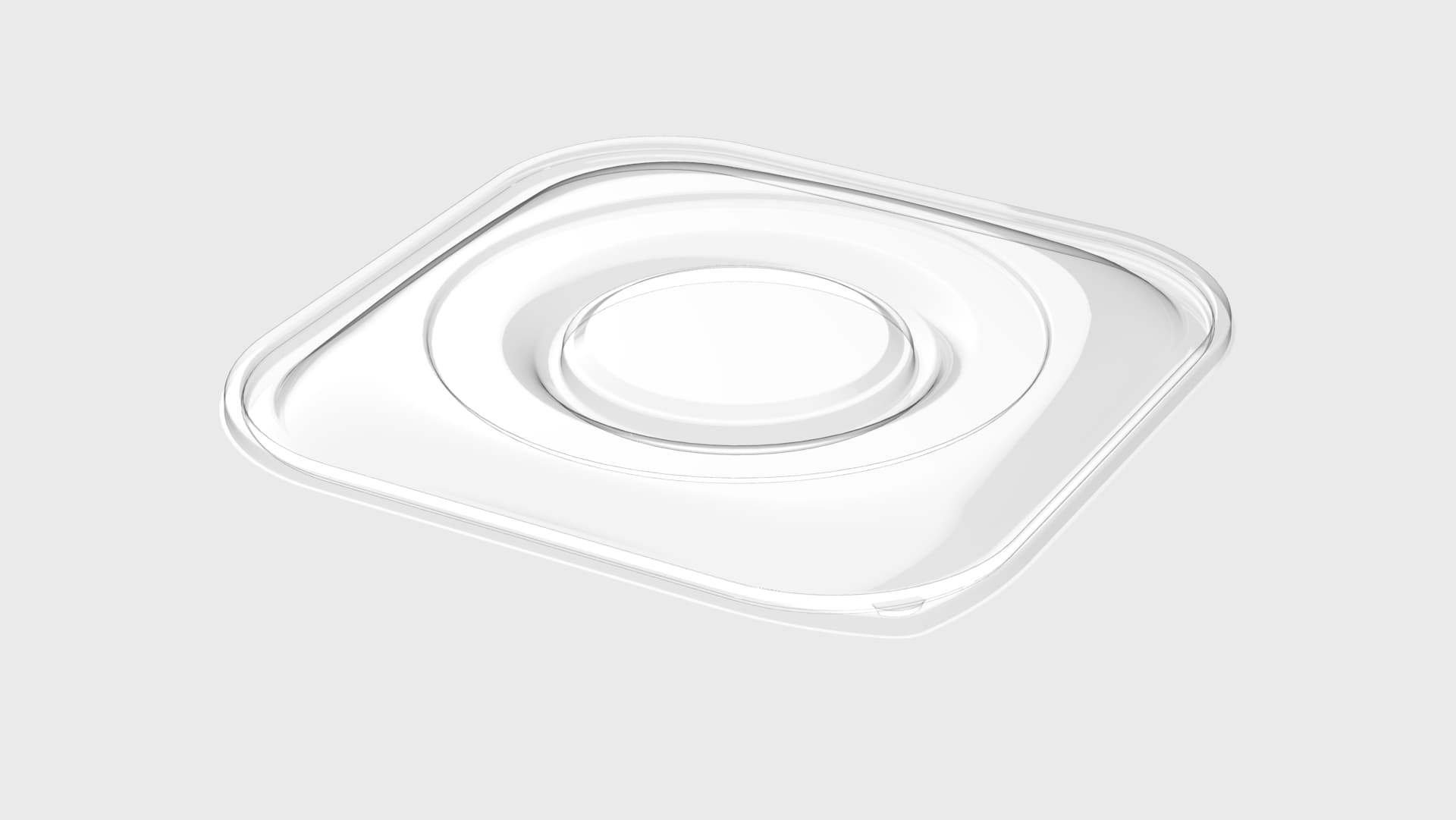 Thermosource Tooling Lid PET Clear Square For 64 OZ Fruit Tray 200/Case