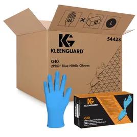 Food Service Gloves Large (LG) Blue 6MIL Nitrile Rubber Powder-Free 100 Count/Pack 10 Packs/Case 1000 Count/Case