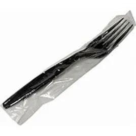 Fork PP Black Medium Weight Individually Wrapped 1000/Case