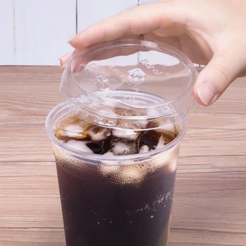 Lid PET For 32 OZ Cup Tear Tab Reclosable Tab 1000/Case