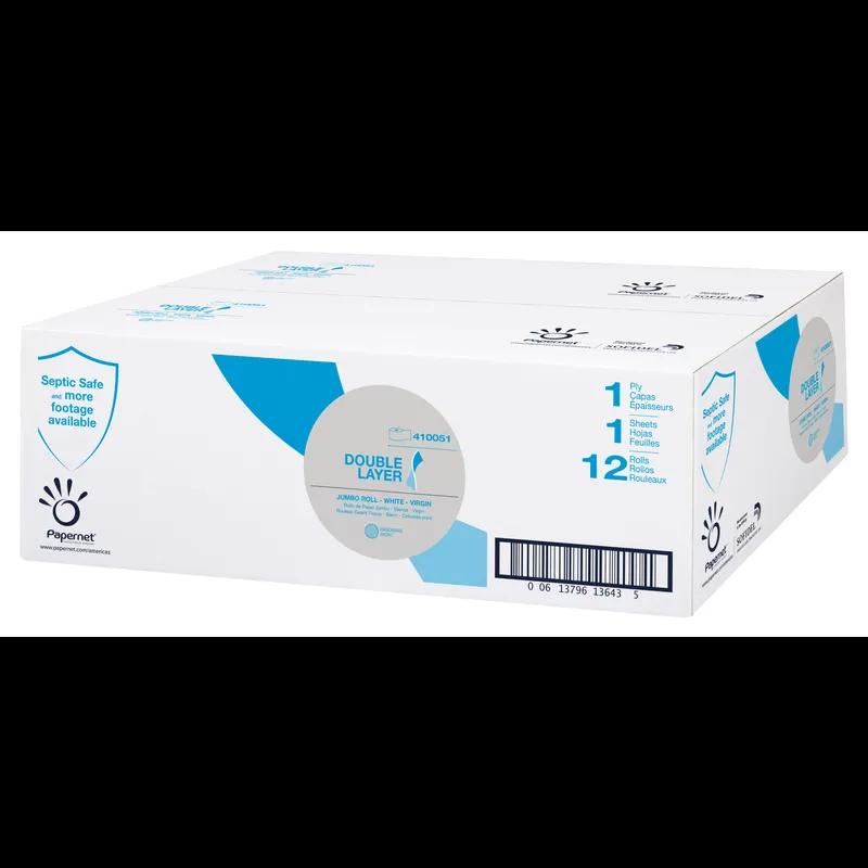 Toilet Paper & Tissue Roll 3.5IN X750FT Jumbo (JRT) Double Layer 12/Case