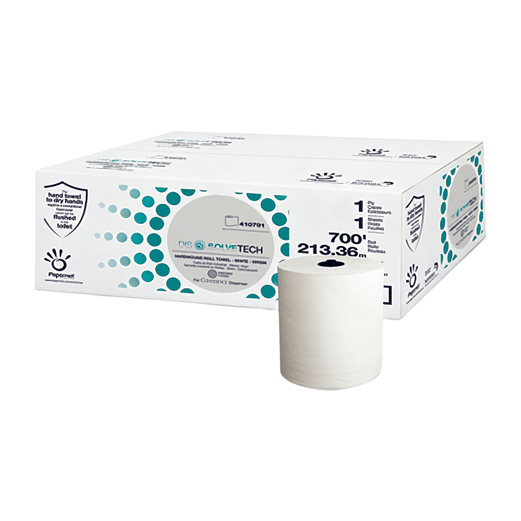 Dissolve Tech® Roll Paper Towel 700 FT White Hardwound 6/Case