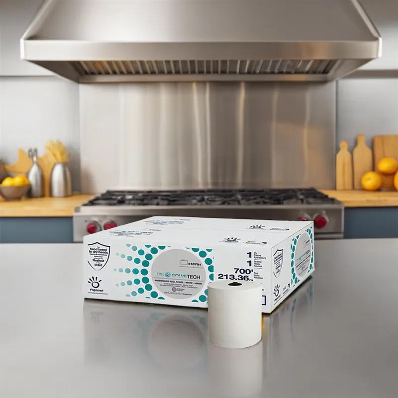 Dissolve Tech® Roll Paper Towel 700 FT White Hardwound 6/Case