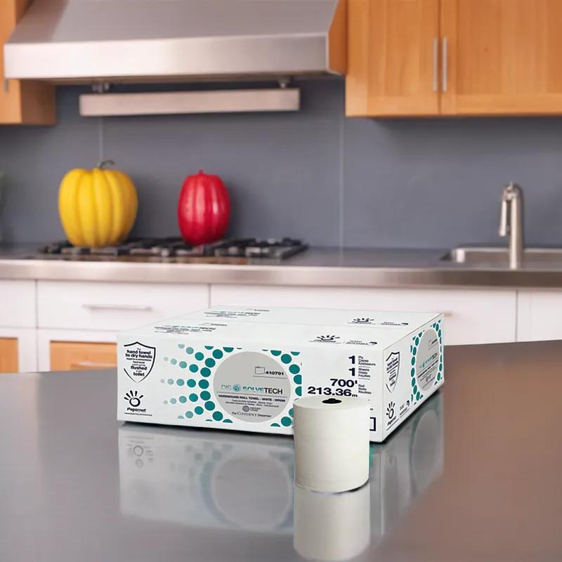 Dissolve Tech® Roll Paper Towel 700 FT White Hardwound 6/Case