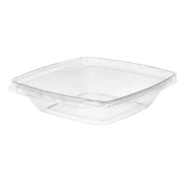 Safe-T-Fresh® Take-Out Container Base 24 OZ RPET Pagoda Flat Tamper-Evident 174/Case