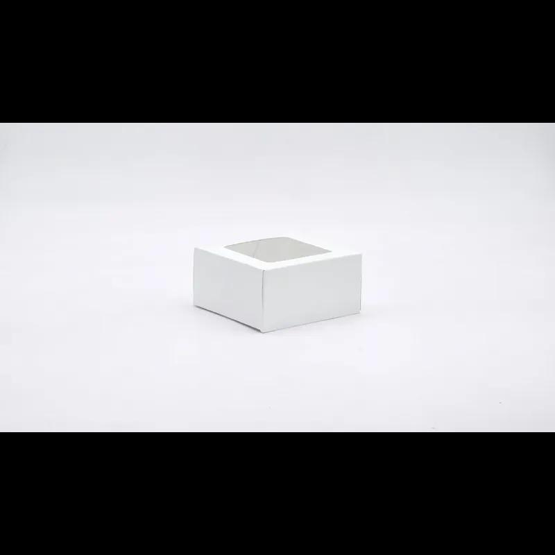 Donut Box 6X6X3 IN SBS Paperboard White With Window 200/Case