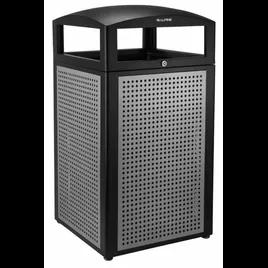 Outdoor Trash Receptacle 40 GAL 160 QT Stainless Steel With Dome Lid Stationary Locking Lid Removable Liner 1/Each