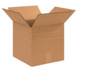 Box 12X12X12 IN Corrugated Cardboard Medium Duty 1/Each