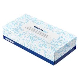 Victoria Bay Facial Tissue 6.5X8 IN 2PLY White Flat Box 100 Sheets/Pack 30 Packs/Case 3000 Sheets/Case