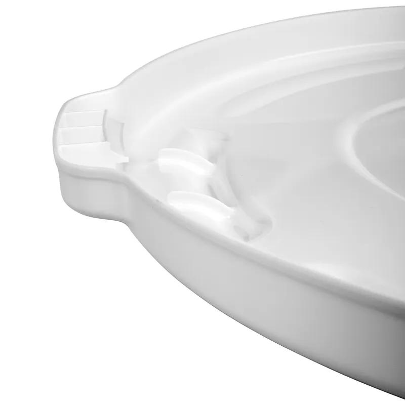 Brute® Lid 29.13X29.06X3.00 IN White Round Resin Food Safe 1/Each