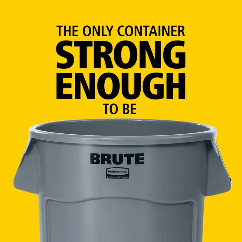 Brute® 1-Stream Trash Can 19.4X22.5X22.9 IN 20 GAL 80 QT Gray Resin Food Safe 1/Each