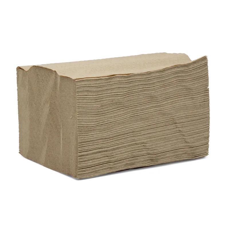 Victoria Bay Dispenser Napkins 6.5X8 IN Kraft 2PLY Interfold 500 Count/Pack 12 Packs/Case 6000 Count/Case