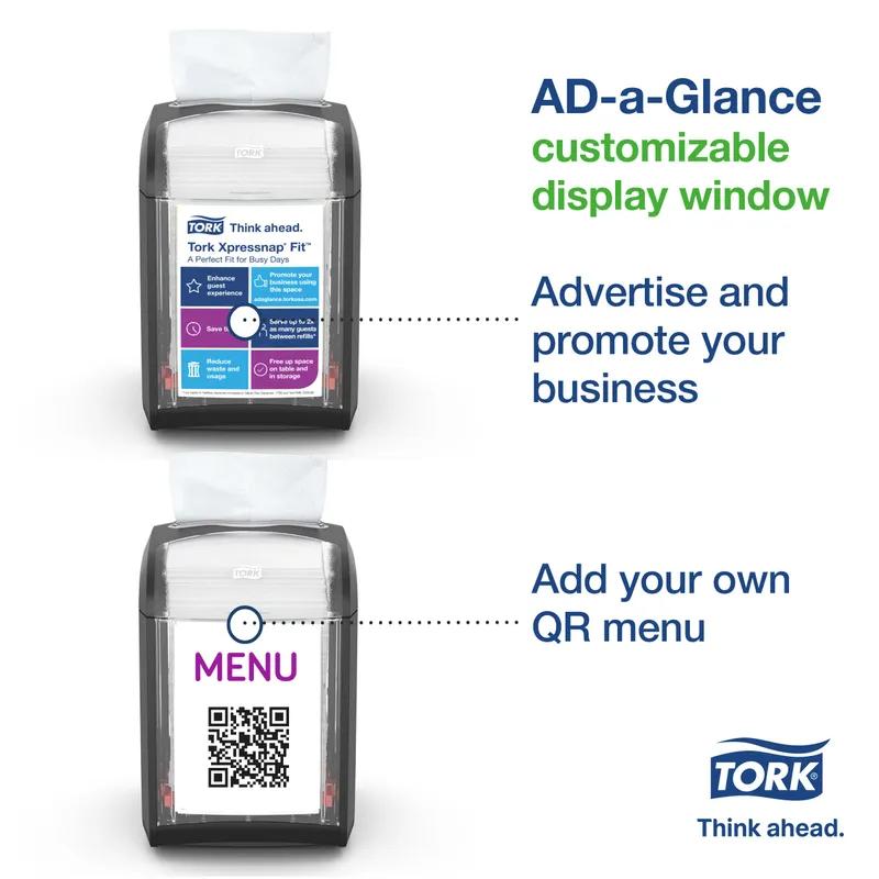 Tork Xpressnap® Napkin Dispenser 6.8X4.6X5.5 IN Black Plastic Tabletop 1 Count/Pack 4 Packs/Case 4 Count/Case