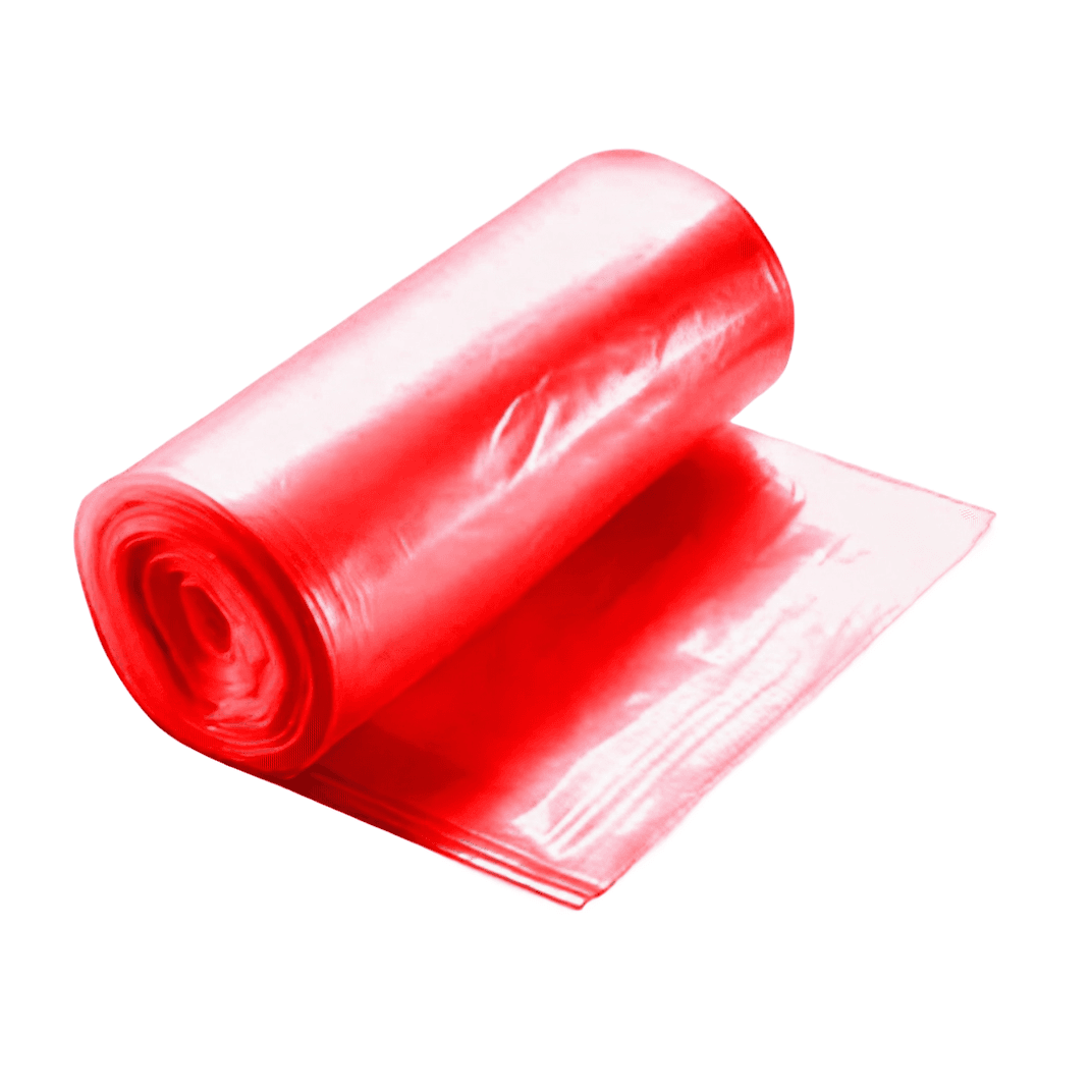 Victoria Bay Can Liner 24X31 IN Red Plastic 10MIC Roll 500/Case