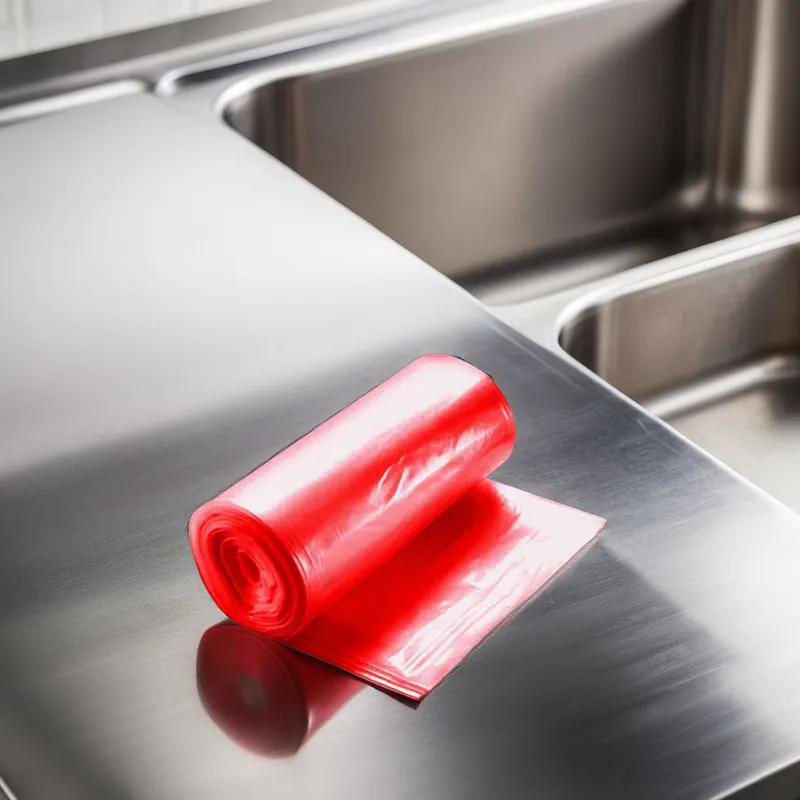 Victoria Bay Can Liner 30X36 IN Red Plastic 18MIC 250/Case