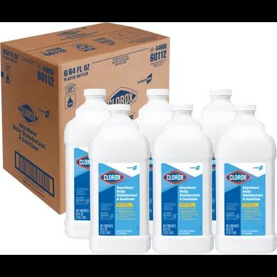 Clorox Pro Anywhere Disinfectant & Sanitizer 64 OZ Sprayer Devices Food Contact Liquid No Rinse 6/Case
