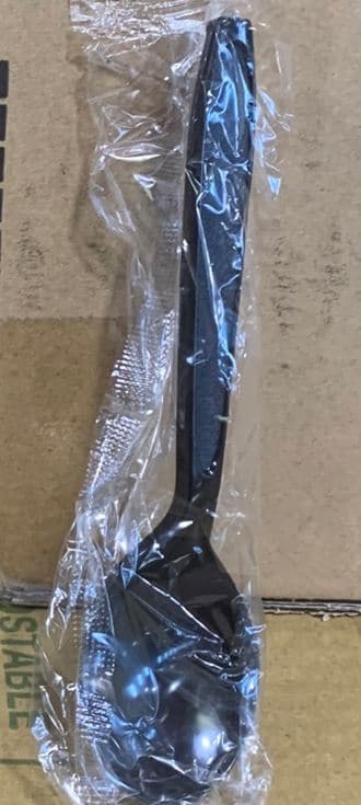 Spoon Black Medium Weight Individually Wrapped 1000/Case