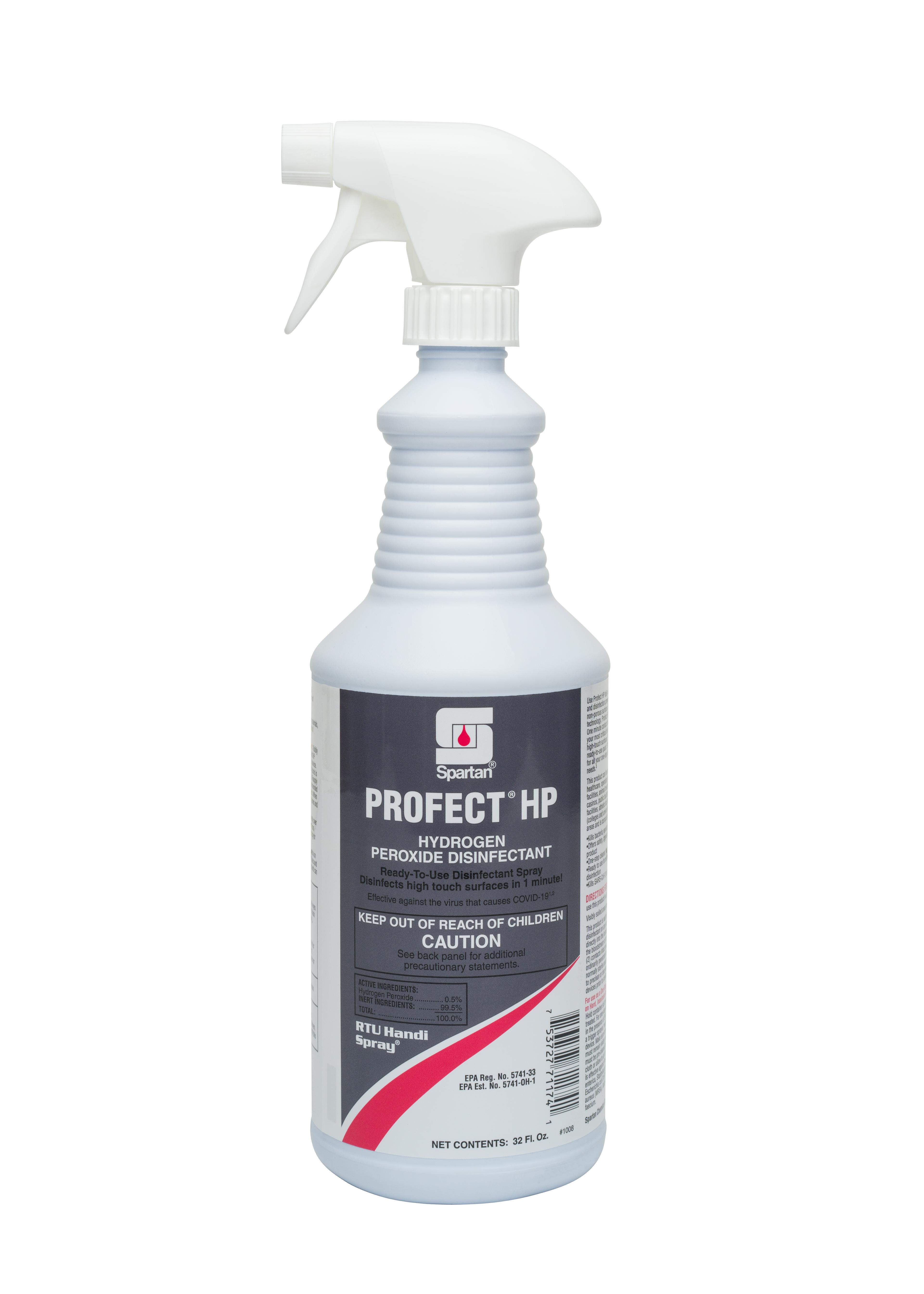 Profect® HP Mild Scent Disinfectant Cleaner Deodorizer 1 QT Multi Surface Daily Acidic RTU Hydrogen Peroxide 12/Case