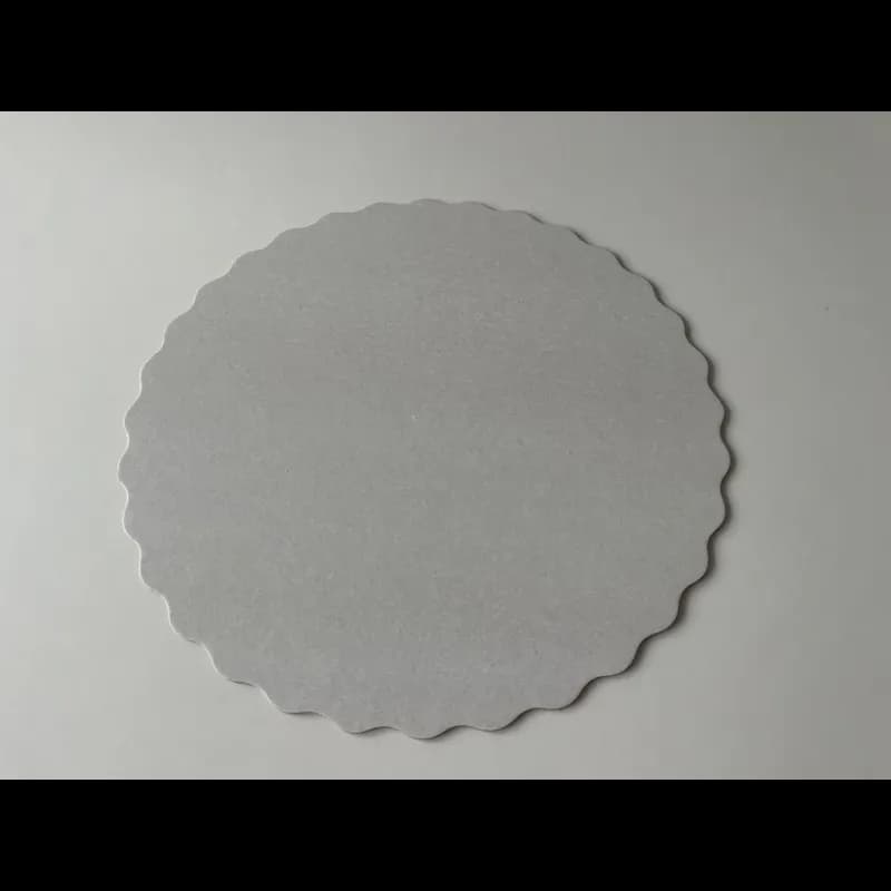 Cake Board 8 IN Paperboard White Round Scalloped 200/Case
