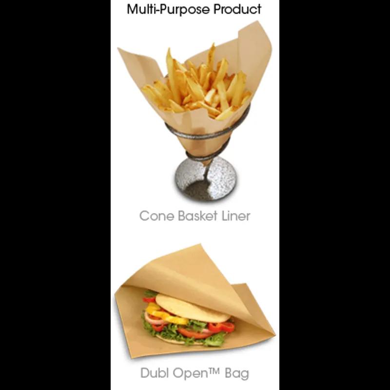 Bagcraft® EcoCraft Dubl Open® Bag 9X10 IN Wax Coated Paper Kraft Grease Resistant 1000/Case