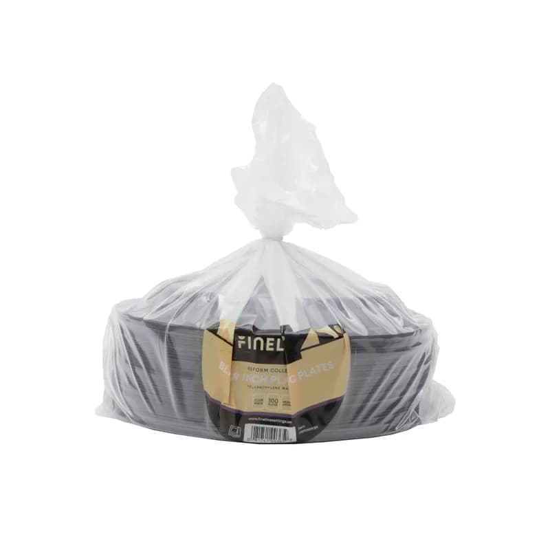 Plate 9 IN PP Black Round 400/Case