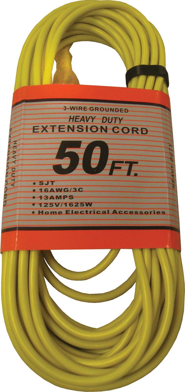 Extension Cord 50 FT 16GA Heavy Duty 3-Wire Grounded 1/Each
