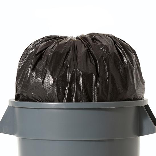 Can Liner 43X47 IN 50 GAL Black LDPE 1.5MIL 100/Case