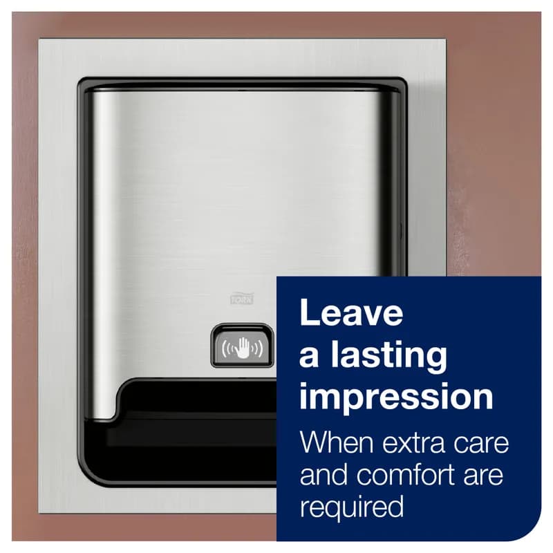 Tork Matic® Paper Towel Dispenser H1 7.87X17.64X20.55 IN Metal Plastic Stainless Recessed Hands Free 1/Each